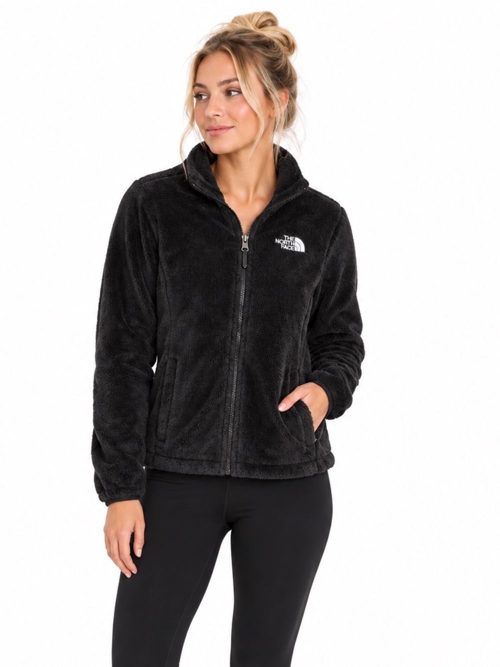 The North Face Women’s Black Fuzzy Fleece Full Zip Jacket Size Medium